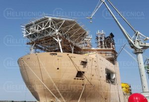 Helipuerto en el buque de cableado «Isaac Newton»