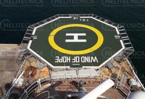 Helipuerto para el Wind Farm Service Vessel (WFSV) «Wind Of Hope»