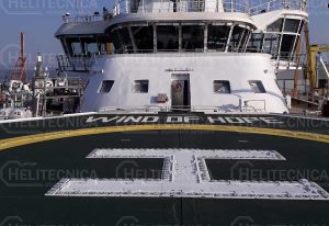 Helipuerto para el Wind Farm Service Vessel (WFSV) «Wind Of Hope»